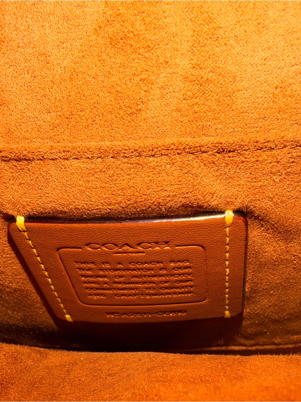 Coach Suede Turnlock Shoulder Bag in Chestnut Brown - Picture 3 of 4
